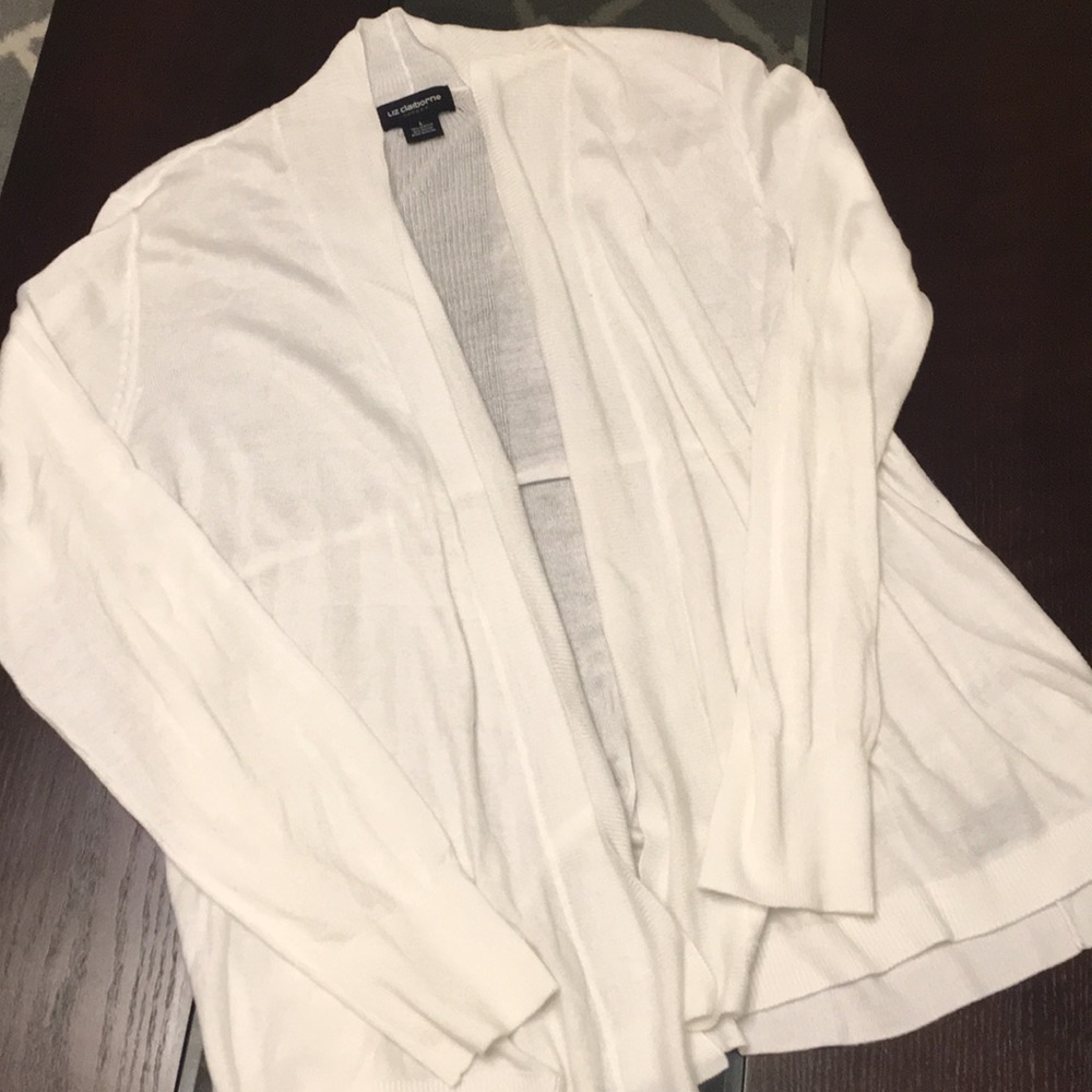 Liz Claiborne white cardigan
